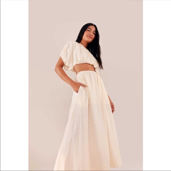 Farm Rio Off-White One Shoulder Dress - Picture 3 of 6